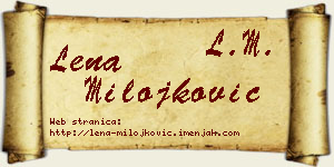 Lena Milojković vizit kartica